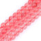 Gem-Inside Perles rondes en quartz cerise naturel de 6 mm pour fabrication de bijoux - Fil de 38,1 cm
