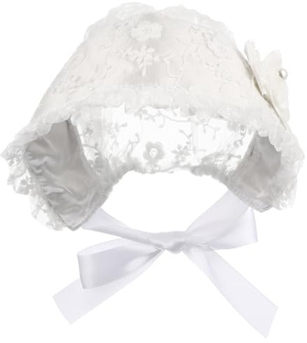 KESYOO Baby Mädchen Spitze Motorhaube Kappe Sommer Sonnenhut Verstellbare Schnür Prinzessin Hut für Kleinkinder 0-2 Jahre