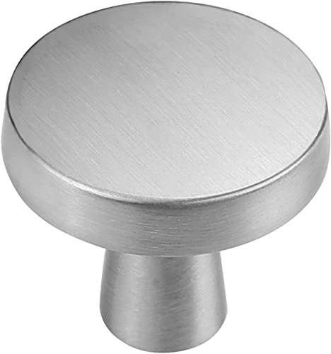 goldenwarm 10Pack Brushed Nickel Cabinet Knobs, Silver Dresser Drawers Knobs Zinc Alloy