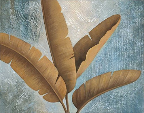 Feeling at home KUNSTDRUCK auf LEINWAND im SCHATTENFUGENRAHMEN Palm-Wedel I Gray Jordan - Küsten horizontal Leinwandbilder im Holzrahmen cm_80_X_102
