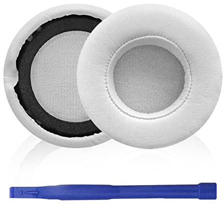 Aiivioll Mixr Ohrpolster Ersatz Ohrpolster Kompatibel mit Beats by Dr. DRE Mixr On-Ear Kopfhörer Ohrpolster Ohrpolster, Ohrmuscheln, Ohrpolster Protein PU-Leder-Ohrpolster Reparaturteile(Weiß)
