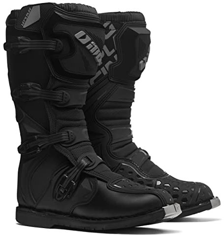 Imx X-One Stivali da moto da motocross fuoristrada Materiali durevoli in TPU e TPR Solette in microfabric 3D Mesh anti-vibrazioni Quattro livelli di morsetti Certificazione CE, Nero, 40 EU