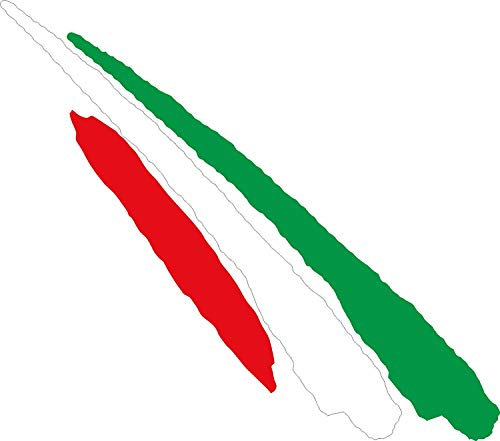 JINTORA Adesivi Auto 2X Sticker Decorativo per Autoadesivo - Bandiera dell'Italia - Auto Bicicletta Toilette 110x30mm - Adesivi per Auto autoadesivi - Tuning Esterni - Sticker Decorativi Resistenti