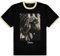 Tupac Ringer T Shirt 2PAC Flag Photo Logo Nue offiziell Unisex Schwarz S