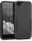 kwmobile Hard Case Compatible with Apple iPhone SE (2022) / iPhone SE (2020) / iPhone 8 / iPhone 7 - Case Protective Plastic and TPU Cover for Smartphone - Black/Black