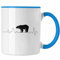 Trendation - Herzschlag Eisbären Tasse Geschenk Mädchen Eisbären-Fans (Blau)