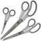 Westcott Easy Grip Scheren 3 Stück | 3er Set Universalscheren mit Komfort-Griff | Extrascharfe & langlebige Edelstahlklinge | Schere für Basteln, Haushalt, Schule & Büro | N-90030 00