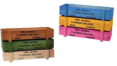 Alipis 6 Piezas Maceta de Madera macetas cuadradas al Aire Libre Decorativo Artificial Flowers Jardin Vertical macetas para Plantas decoración del balcón contenedor de Flores