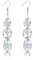 MILACOLATO Kristall Ohrringe Silber Hängend Für Damen, 925 Sterling Silber Angelhaken Ohrringe, Spiralband Glitzernde Kristalltropfen Lange Ohrhänger Damenohrringe Schmuck Geschenke Für Sie