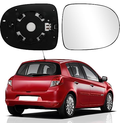 Verre de Rétroviseur Droit Compatible avec Renault Clio III 2009-2012 / Modus 2007-2012 Glace De Rétroviseur Chauffant