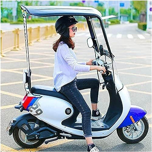 Geschlossener Elektrischer Motorrad-Regenschirm, Universelle Elektrische Motorrad-Sonnenschutzabdeckung, wasserdichte Regenschutzabdeckung Für Motorroller, Batterie-Auto-Überdachung