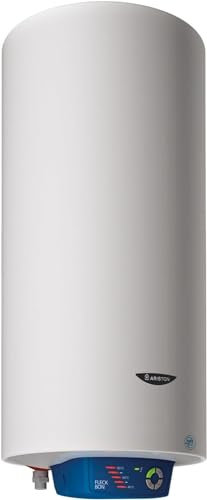Ariston, Fleck Bon - Termo Eléctrico 100L, Calentador de Agua Eléctrico Vertical/Horizontal, Seguro y Eficiente, Calentadores 43x41.4x121 cm para Instalación en España - Eficiencia C, Rango (A+/F)