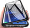 Coque Magnétique pour Honor Magic 6 Pro,Coque Adsorption Magnétique Avant et Arrière Verre Trempé Transparent Couverture Plein écran Couverture à Rabat Design en Une Pièce