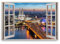 Paul Sinus Wandbild 120x80cm Fensterbild Kölner Dom Köln bei Nacht Stadtlichter Abendrot