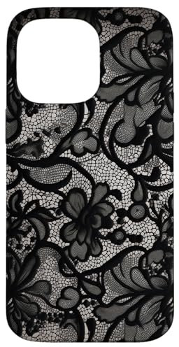 Black Lace Vintage Pattern Case for iPhone 14 Pro Max