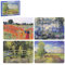 The Leonardo Collection Tischsets, 4er-Set, rutschfest, waschbar, für Esszimmer, entworfen von Claude Monet, 4 Bedruckte Designer-Platzsets