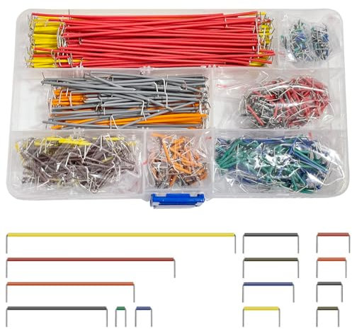 840 Pcs Jumper Wire Assorted Kit, Breadboard Flexible Jumper Wire Cable, 14 Lengths board jumper Wire Male to Male for Breadboard Prototyping (840Pcs)