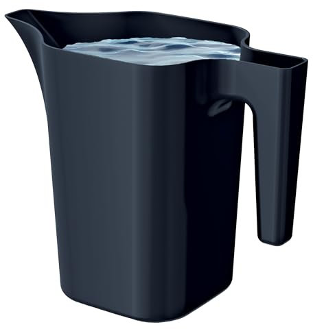 PECZEKO Gießkanne 1,8 Liter für Haus & Garten - aus robustem Kunststoff - giesskanne zur einfachen Bewässerung von Blumen, Pflanzen und zimmerpflanzen 1er-Set (1 Pack) Anthrazit