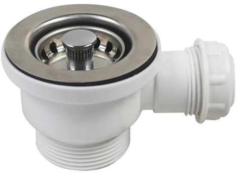 Sink Basket Strainer Plug, 70mm PP Flange Sink Basket Straine Stainless Steel Kitchen Sink Basket Strainer Plug for Kitchen Sink Bathroom Tub Drain