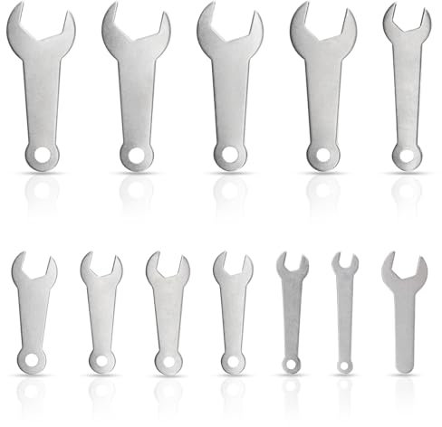 YnGia Jeu de clés à molette Jeu de clés à molette super fines 2mm Jeu de petites clés combinées 12pcs 6-23mm avec trou de suspension pour les espaces restreints