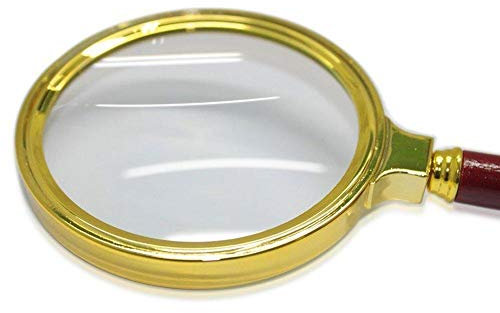 Ultraklare Lupe, Leselupe, 10-fache Vergrößerung, Glas, Handlupe, Griff 60 mm – 90 mm powerfully