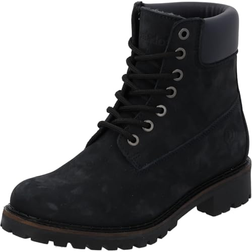 Palado Stiefeletten Damen Funnall – robuste Stiefel Made in Portugal – warm gefütterte Boots – bequeme Winterschuhe Navi UK7 - EU40