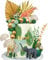 26 PCS Jungle Animal Cake Toppers Safari Animals Figure Toys Gold Palms Picks Jungle Wild One Animals Cake Decorations for Baby Shower Safari Party Holiday Party (Elephant)