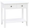 Saxony® Console Table Slim Side Table Living Room Tables Very Narrow Hallway Furniture Cabinet with Drawers Hall Table Indoor Storage Unit Decor Tables White