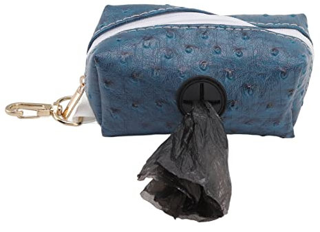 Qukaim Hundekotbeutelspender mit Reißverschluss, praktischer Hundekotbeutelspender für Haustiere, für den Außenbereich, Mystic Blue, praktisches Design für einfachen Zugang