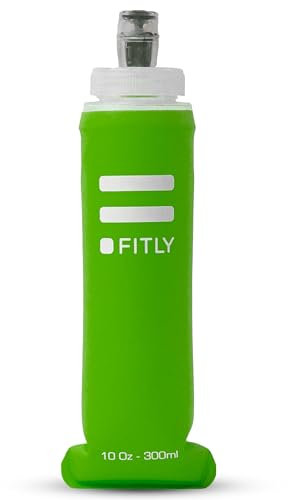 FITLY Botella Blanda 300 ml Green - Deportiva Ideal para Correr - Botella de Hidratación para Deporte al Aire Libre - Biberón Blanda - Para Mochila de Hidratación