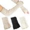 YMIFEEY 3 Paar Armstulpen Pulswärmer Damen Lange Fingerlose Handschuhe Damen Winter Gestrickt Handstulpen mit Daumenloch, Armwärmer Handwärmer Fäustlinge Damen Winterhandschuhe Fingerlos (Typ D lang)