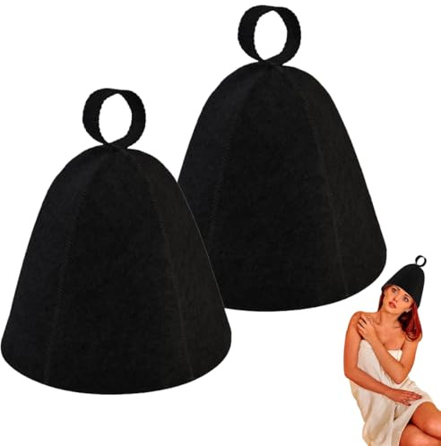 SGERUFZ 2 Stück Saunahut,Sauna Hut,Filz Herren Mütze,Saunamütze Damen Filzhut,Hut Duschhaube Filz-Saunahut,Filzkappe Hat Lustig Mütz,Saunahüte (Grau)