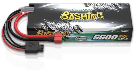 Gens ace 2s Lipo Akku 7,4V 5000mAh 60C mit T Stecker Hardcase Lipo Batterie Zellen für die meisten RC-Autos im Maßstab 1/7, 1/8, 1/10