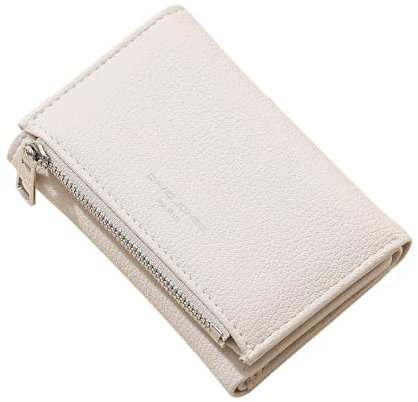 David Jones - Geldbörse Portemonnaie Damen - Kleine Wallet PU Leder Gelbeutel Fach für Geldscheine und Münzen - Stilvoll Kompakt - Beige