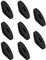 8Pcs Toilet Seat Fittings,M8 Rubber Washers Non Slip Toilet Seat Tightening Tool Toilet Hinge Fitting Replacement Conical Washers Fixing Kit for Loose Toilet Seats Black