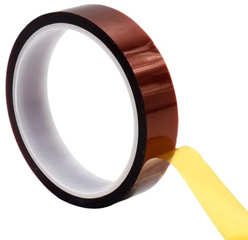 Misuyue Hitzebeständiges Klebeband, 20mm x 33m Kapton Tape Brau | Hitzebeständiges bis 300℃, Polyimid Klebeband für Elektronik, 3D-Drucker Löten, Sublimation und Isolierenden Leiterplatten