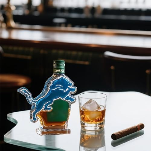 Carafe A Decanter Vin - Bouteille Whisky, Figurine De Bouteille De Whisky En Forme De Lion De 300 Ml, Sculpture 3D Fantaisie En Verre Pour Carafe À Whisky, Bouteilles De Vin Vide De Forme Créative(B)