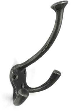 Oakcrafts - Antique Cast Iron Flat Top Triple Hook - 125mm