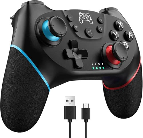 Sefitopher Wireless Pro Controller Compatible for Nintendo Switch & 2, Bluetooth Switch Pro Controller Gampad Joypad, PC Wired Controller Supports Gyro Axis Turbo and Dual Vibration (17 cm)