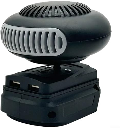 Chauffage réglable à double mode avec fonctionnement silencieux pour plates-formes de batterie d'outils électriques 18 V 20 V et utilisation sur site (HotBlower-MT-2USB)