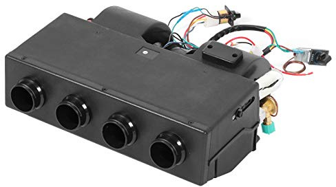 aqxreight Evaporador de Aire Acondicionado de 12V, Termostato de Refrigeración de Calefacción Debajo del Tablero, 3 Velocidades, 600CFM, Universal para Coche y Camión