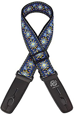 Lock It LIS062 Guitar Strap - Classic Woven, Blue Chill