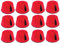 Quickdraw 12 X Erwachsene Rot Fez Türkisch Schwarz Quasten Unisex Kostüm Verkleidung Zubehör