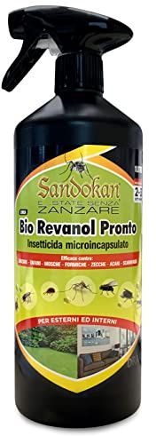 Sandokan, Insetticida Spray 1L, Antizanzare e Insetti Striscianti per Interni ed Esterni, Pronto all’Uso Contro Formiche, Cimici, Ragni, Scarafaggi e Zecche, Efficacia 3 Settimane, Made In Italy
