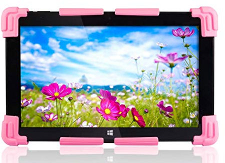 Funda universal de silicona para tablet PC de 10 a 12 - Apto para tablets de 10, 10,1, 10,6, 11, 11, 11,6 y 12 (PINK)