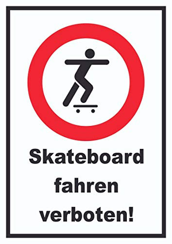 HB-Druck Skateboard Fahren verboten Schild A6 (105x148mm)