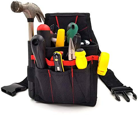 Brand Ballistic Oxford Premium Durable Tool Pouch, 6.69’ X 9.44’ (inch), Black - High-Performance Work Organizer for Electrician, Contractor, Carpenter, Plumber, Handyman