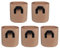 Mintice 5 Stück Pflanzen Tasche Pflanzenwuchsbeutel Pflanzsack atmungsaktiv Pflanzgefäßbehälter Töpfe Griff Zuhause Garten für Kartoffel, Tomate, Karotte 7 Gallonen Braun