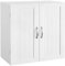 Yaheetech Placard Toilette Suspendu Armoire Murale Salle de Bain Blanc avec 2 Portes et Tablettes Réglables pour Cuisine Salon 60 x 30 x 60 cm