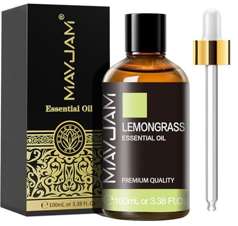 MAYJAM Zitronengras Ätherisches Öl 100ML, Zitronengrasöl für Diffusor, Luftbefeuchter, DIY, Home,Wardrobes